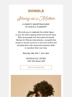 Shinola - You’re Invited: A Charity Shopping Event