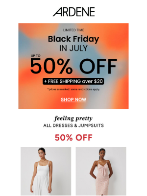 Ardene (Canada) - 50% off all dresses looks great on you...
