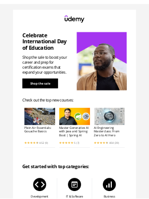 Udemy - Int'l Day of Education is here — courses on sale