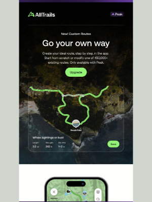 New! Custom routes in the palm of your hand