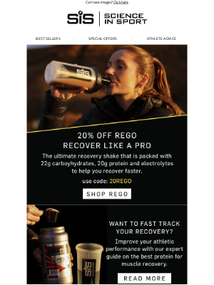 Science in Sport (UK) - Recover faster with REGO | 20% OFF