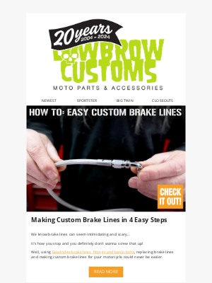 Lowbrow Customs - 💡 Making custom motorcycle brake lines in 4 easy steps