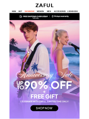 Zaful - ZAFUL 11th Birthday: Up to 90% OFF!