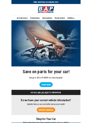 Buy Auto Parts - Let's fix your car!