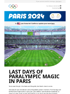 International Olympic Committee - Paralympics preview: 6 and 7 September 📅