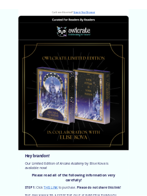 Owl Crate - ARCANA ACADEMY Available Now!