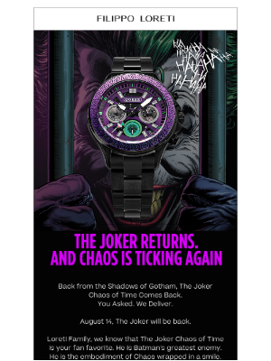 Filippo Loreti - 📅 Chaos is Coming Back… The Joker Returns August 14th