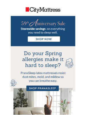 City Mattress - Spring allergies keeping you up? 🤧