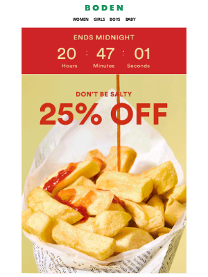Boden USA - ENDS MIDNIGHT: 25% off everything