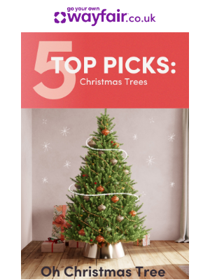 Wayfair (United Kingdom) - Our Top Christmas Trees 🎄 Choose Yours Now