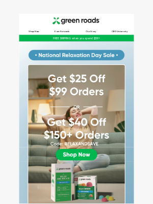 Green Roads - Get Up to $40 Off Your Order Today!
