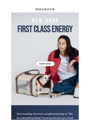 Max-Bone - Meet the Global Citizen Carrier, now in a chic new color