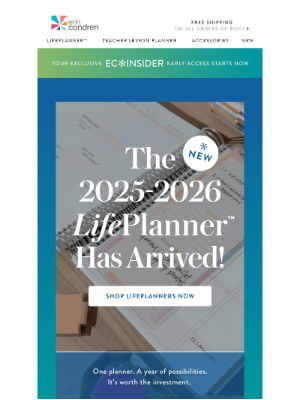Erin Condren - LifePlanner launch day = the best day of the year!