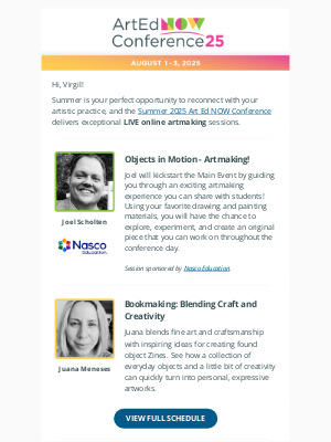 The Art of Ed - Summer Artmaking for YOU! Online Sessions at Art Ed NOW Aug. 1-3