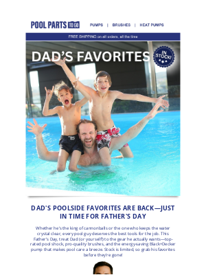 Pool Parts To Go - Dad's Favorites In Stock Now!