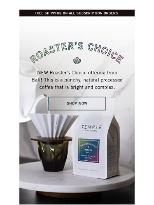 Temple Coffee Roasters - Explore Bright and Complex Flavors From Bali