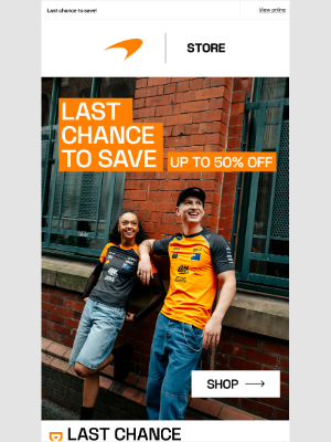 McLaren Store - Sale ending soon ⏳