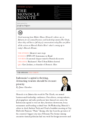 Monocle - The Monocle Minute – Thursday 24 April 2025