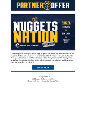 Denver Nuggets - Elevate your fandom with a private suite, $5k & more!