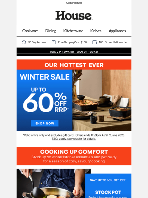 Comfort Cooking Just Got Cheaper – Up to 60% Off RRP*