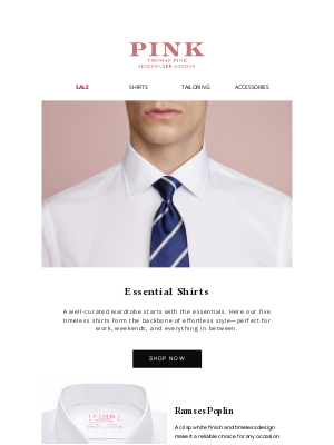 Thomas Pink (United Kingdom) - Five Shirts. Endless Possibilities.