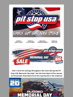 Pit Stop USA - Memorial Day Deals You Can't Miss!