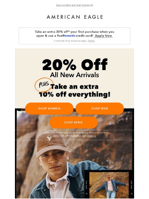 American Eagle Outfitters - ⚠ All new arrivals are on MAJOR sale ⚠ plus an EXTRA 10% off E.V.E.R.Y.T.H.I.N.G.