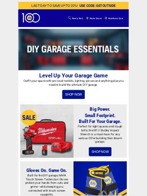 NAPA AUTO PARTS - Ready to Upgrade Your Garage Game?