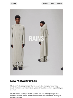 Rains - Looking for the perfect rainwear?