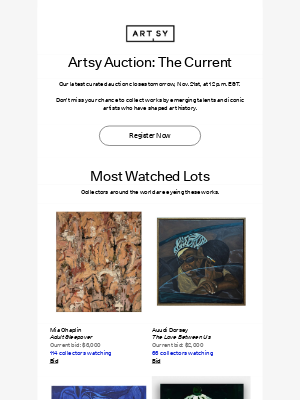 Last chance | Bid on works by in-demand artists