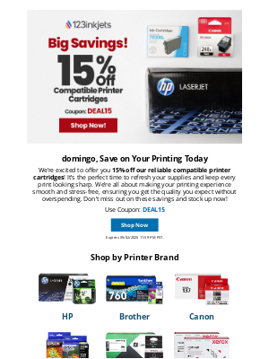 123inkjets - 📦 Refill & Save – 15% Off Compatible Ink!
