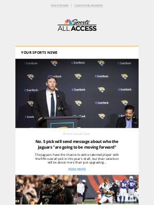 NBC Sports - No. 5 pick will send message about who the Jaguars 