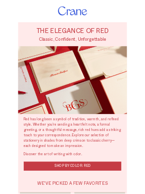 Crane & Co. - A Bold Touch: Timeless Stationery in Red