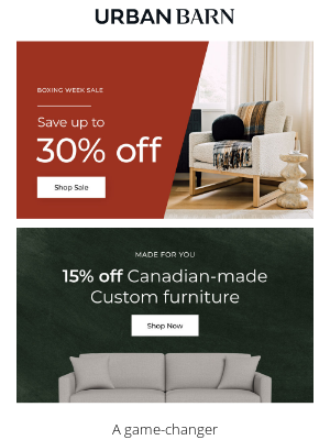 Our best-selling Custom sofas are 15% off