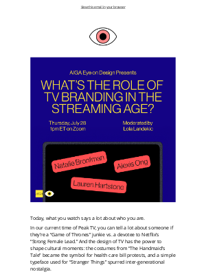 AIGA - What’s the role of branding in the streaming age? 📺⚡