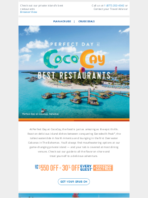 Royal Caribbean Cruises - [Food Lover's Guide] to Perfect Day at CocoCay