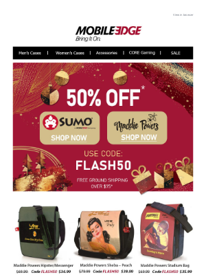 Mobile Edge - Holiday Sale 50% Off