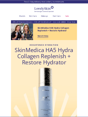 LovelySkin - The wait is over: SkinMedica's HA5 Hydra Collagen Hydrator is ready to order!