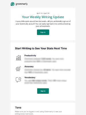 Grammarly - Uh-oh—you might be logged out