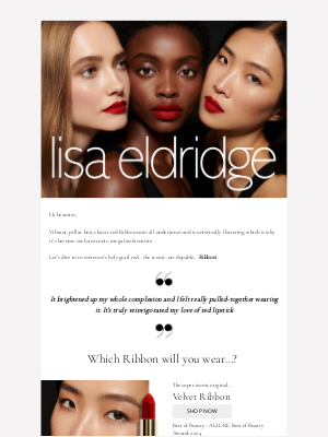Lisa Eldridge - It’s truly reinvigorated my love of red lipstick