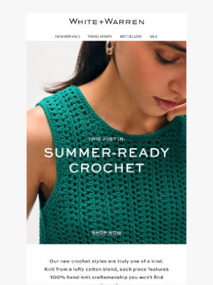 White + Warren - JUST DROPPED: The Chicest Crochet