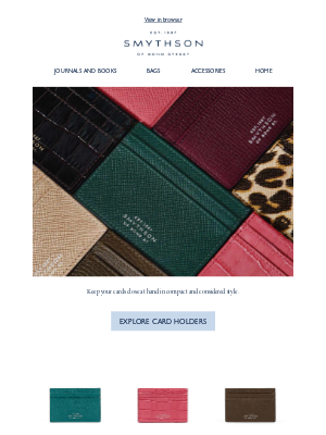 Smythson - Effortless organization