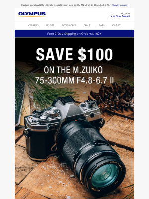 Olympus - Save $100 on this Popular Super-Telephoto Lens