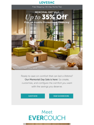 Lovesac - Memorial Day Savings Are Here: Take up to 35% Off!