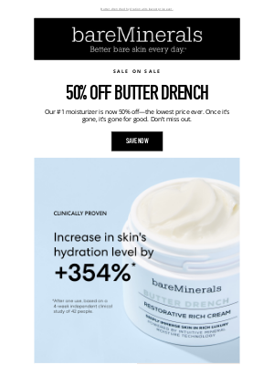 bareMinerals - 50% Off Our #1 Moisturizer—No Restocks