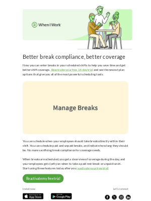 When I Work - New break management features