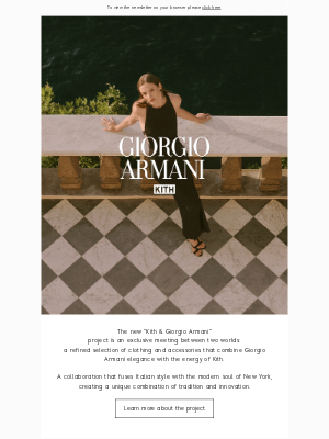 Armani - The new Kith & Giorgio Armani collaboration