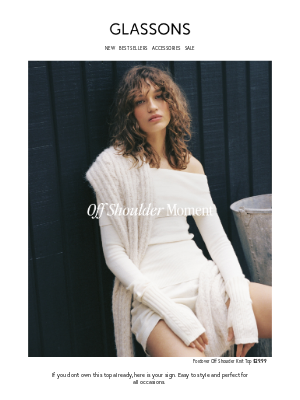Glassons - $29.99 Off Shoulder Moment