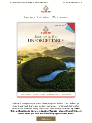 Cunard (United Kingdom) - Discover voyages designed to delight, from start to finish
