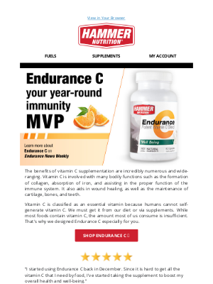 Hammer Nutrition - Endurance C: Your Immunity MVP